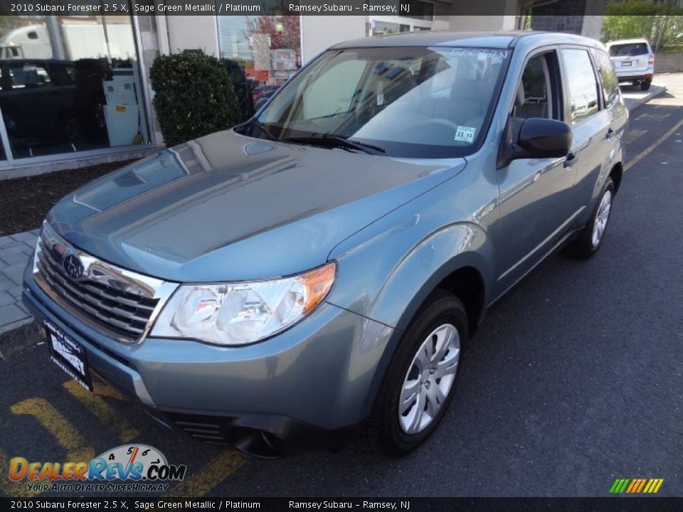 2010 Subaru Forester 2.5 X Sage Green Metallic / Platinum Photo #1
