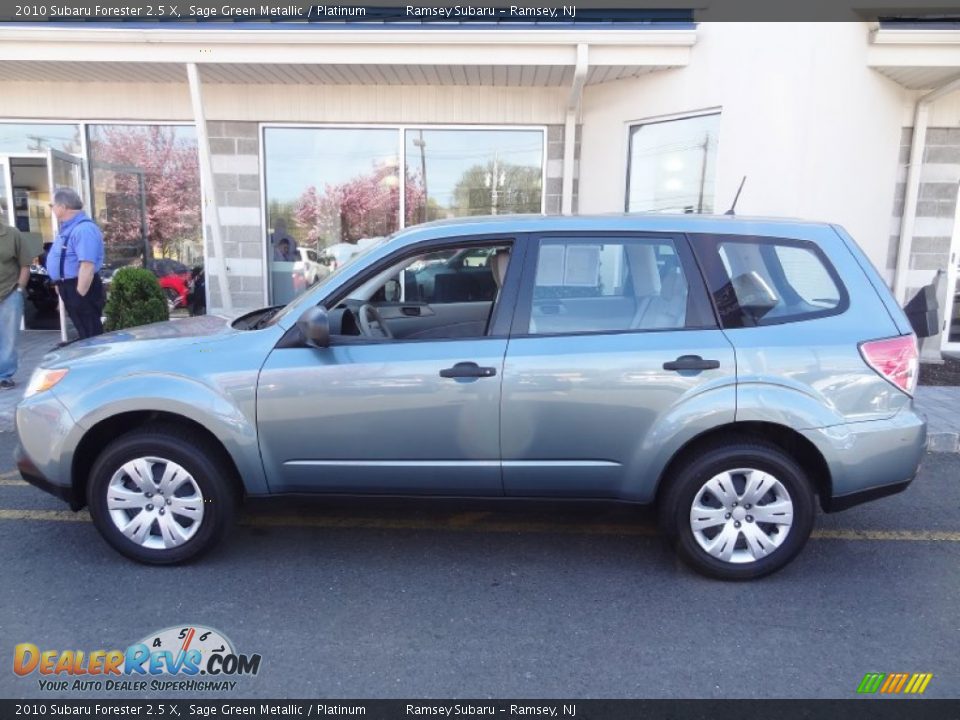 2010 Subaru Forester 2.5 X Sage Green Metallic / Platinum Photo #3