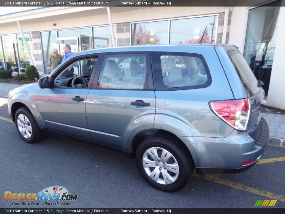 2010 Subaru Forester 2.5 X Sage Green Metallic / Platinum Photo #4