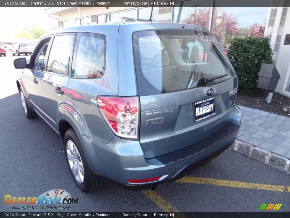2010 Subaru Forester 2.5 X Sage Green Metallic / Platinum Photo #5