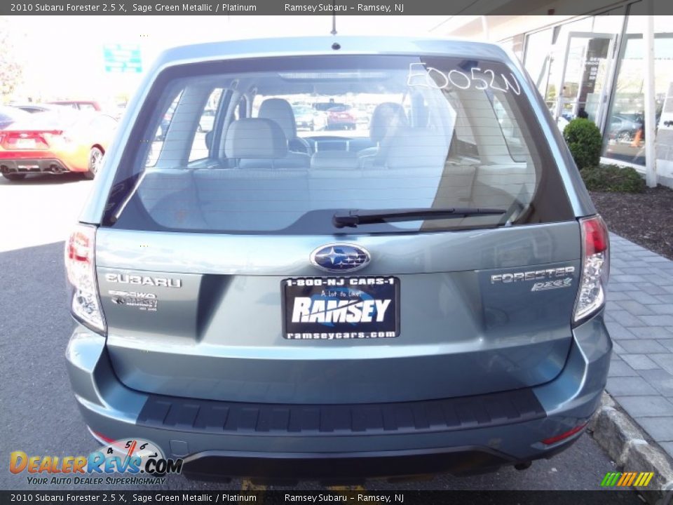 2010 Subaru Forester 2.5 X Sage Green Metallic / Platinum Photo #6