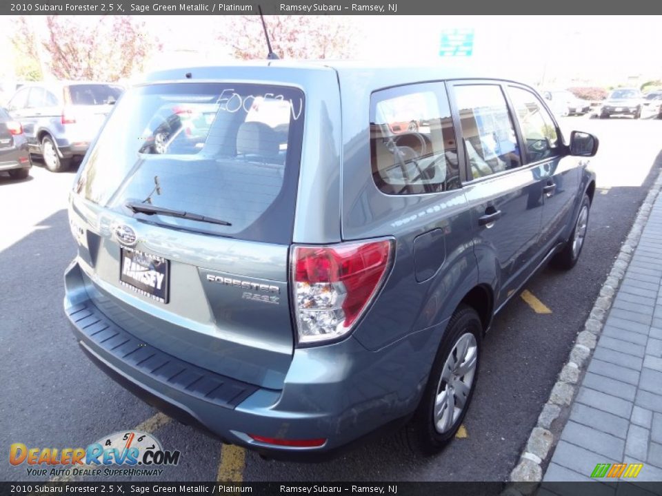2010 Subaru Forester 2.5 X Sage Green Metallic / Platinum Photo #7