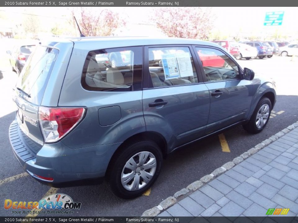 2010 Subaru Forester 2.5 X Sage Green Metallic / Platinum Photo #8