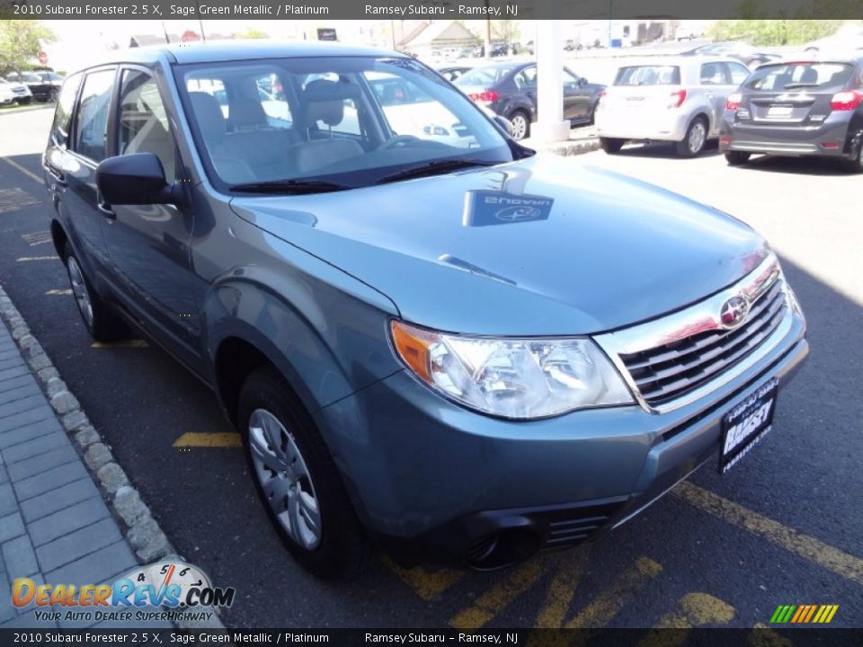 2010 Subaru Forester 2.5 X Sage Green Metallic / Platinum Photo #11