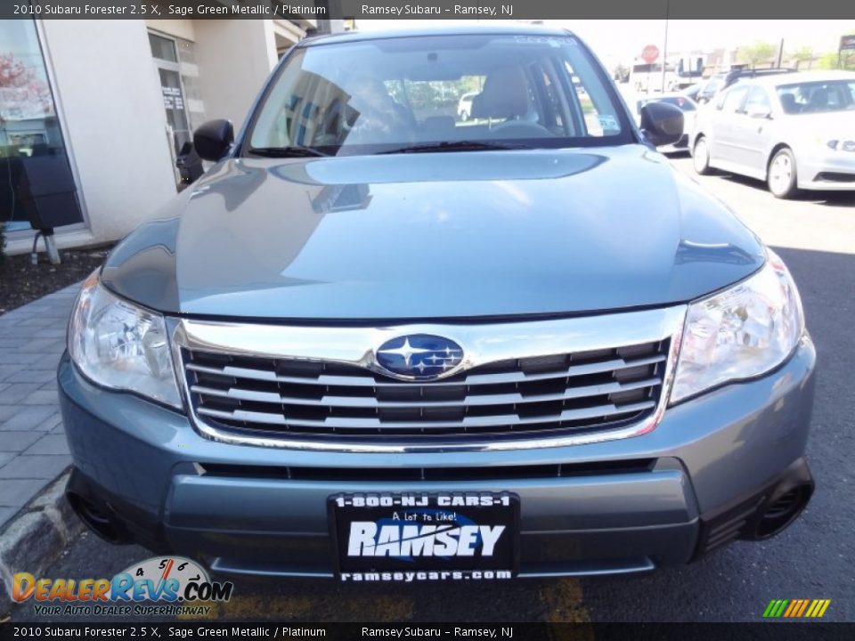 2010 Subaru Forester 2.5 X Sage Green Metallic / Platinum Photo #12
