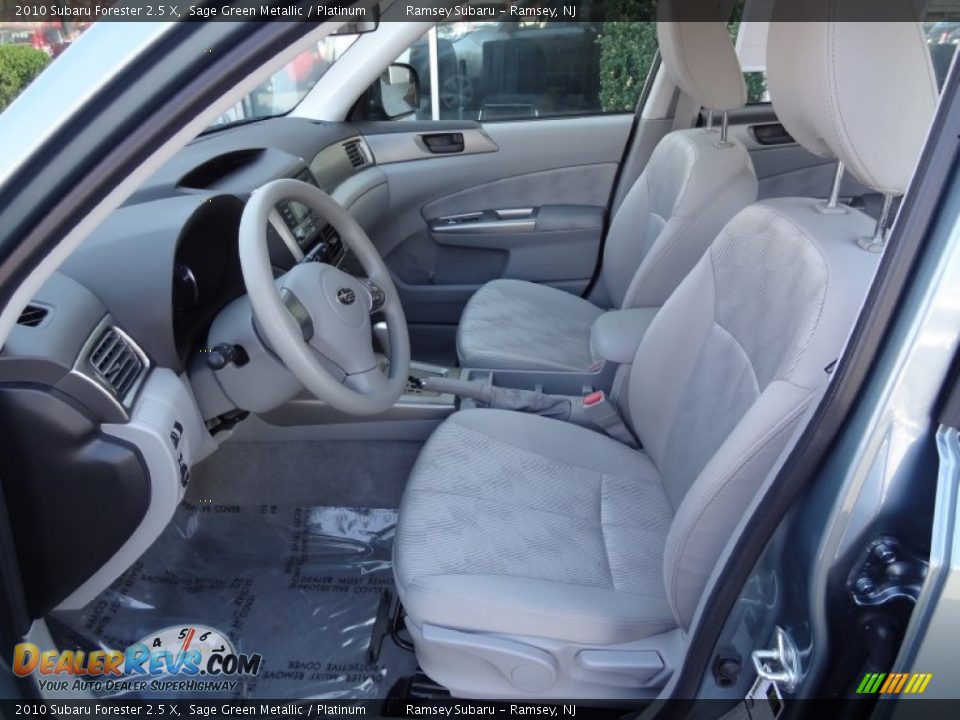 2010 Subaru Forester 2.5 X Sage Green Metallic / Platinum Photo #13