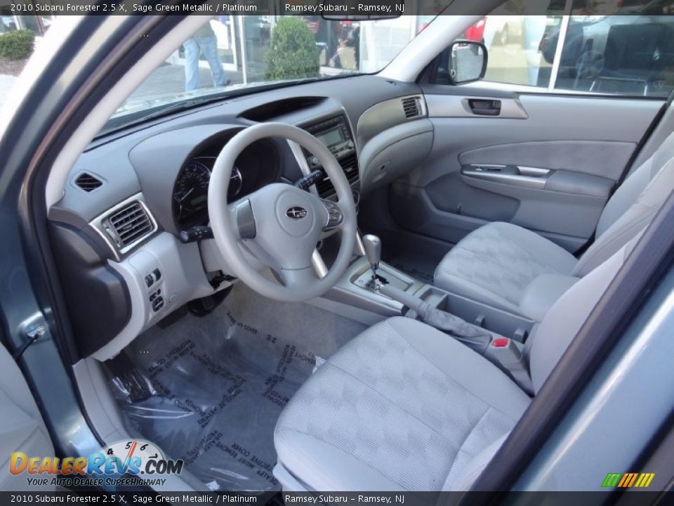 2010 Subaru Forester 2.5 X Sage Green Metallic / Platinum Photo #14