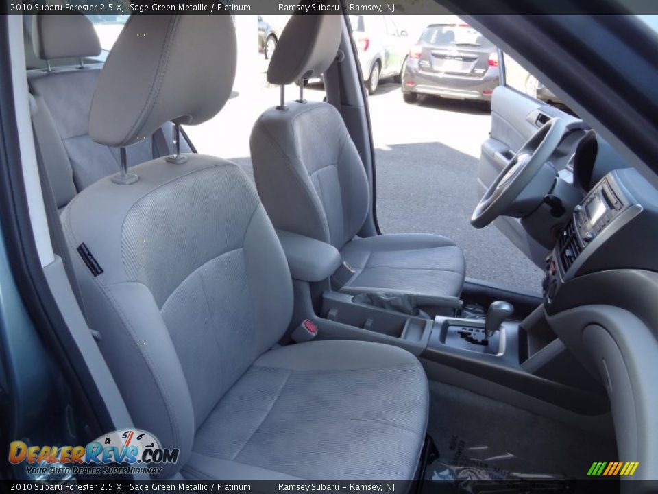 2010 Subaru Forester 2.5 X Sage Green Metallic / Platinum Photo #22