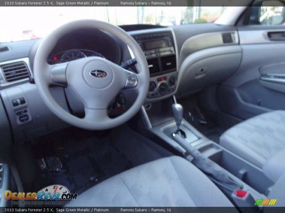2010 Subaru Forester 2.5 X Sage Green Metallic / Platinum Photo #34