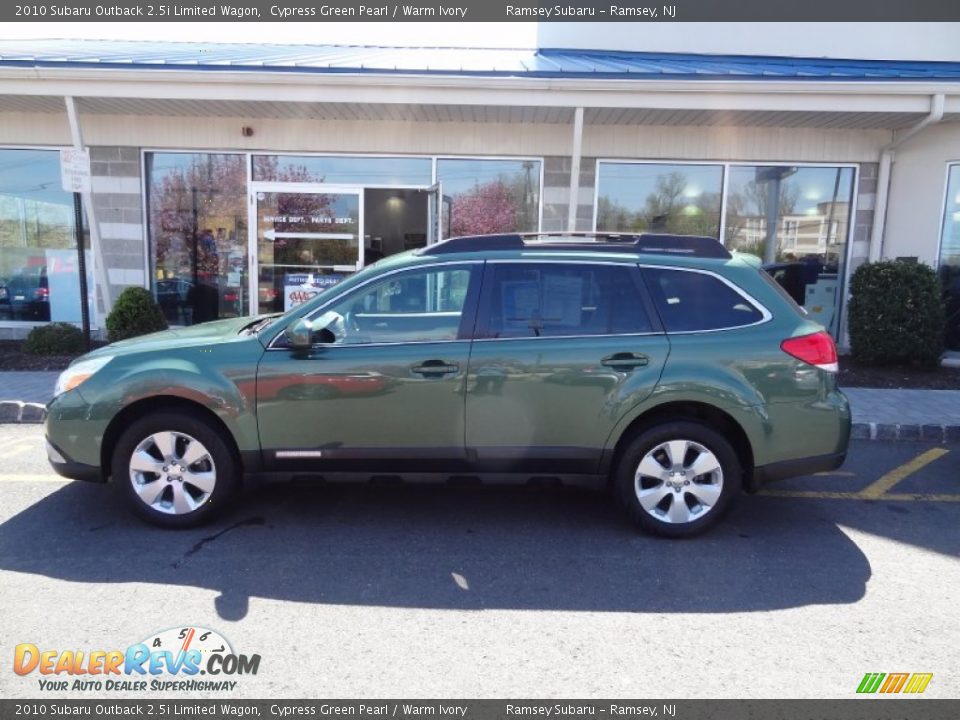 2010 Subaru Outback 2.5i Limited Wagon Cypress Green Pearl / Warm Ivory Photo #3
