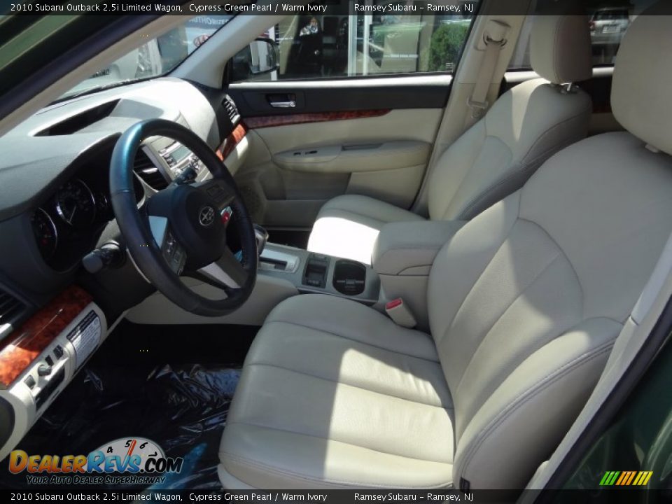 2010 Subaru Outback 2.5i Limited Wagon Cypress Green Pearl / Warm Ivory Photo #15