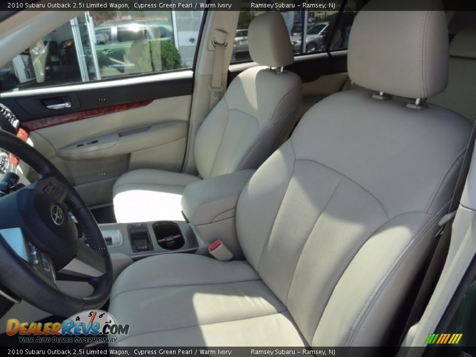 2010 Subaru Outback 2.5i Limited Wagon Cypress Green Pearl / Warm Ivory Photo #17