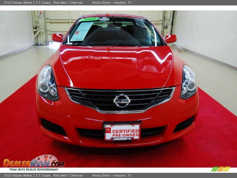 2010 Nissan Altima 2.5 S Coupe Red Alert / Charcoal Photo #2