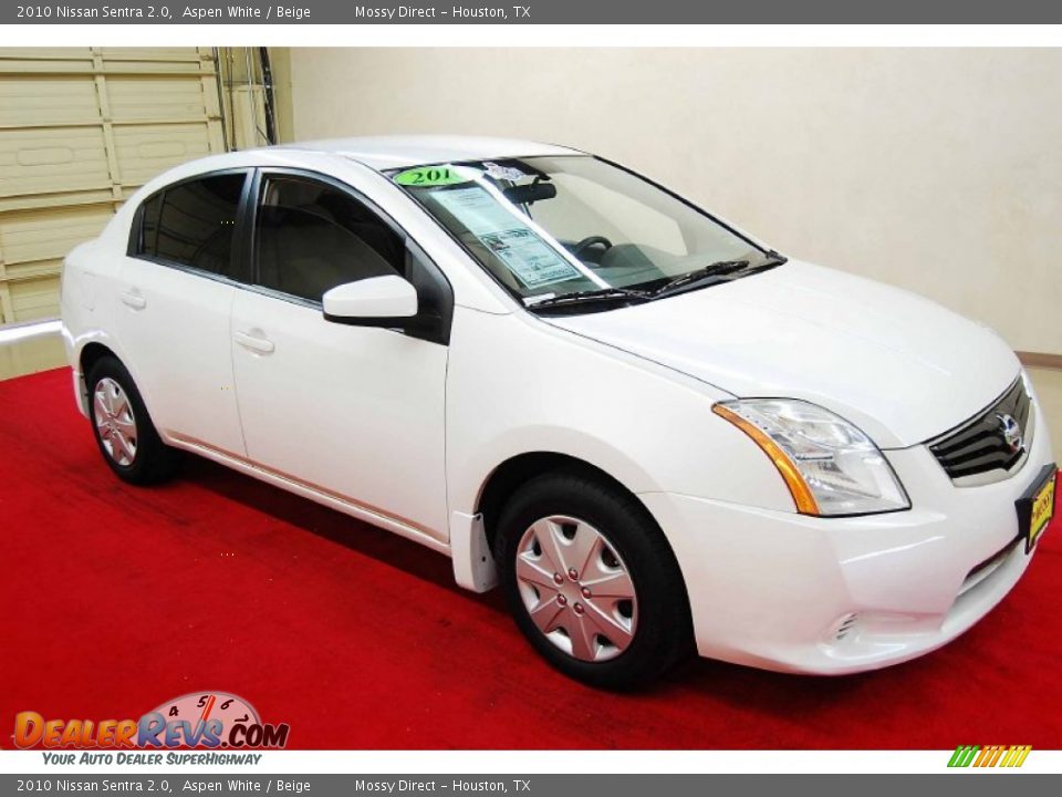 2010 Nissan Sentra 2.0 Aspen White / Beige Photo #1