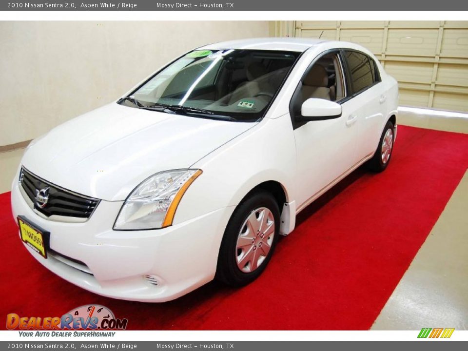2010 Nissan Sentra 2.0 Aspen White / Beige Photo #3