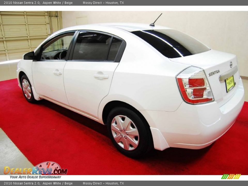 2010 Nissan Sentra 2.0 Aspen White / Beige Photo #4