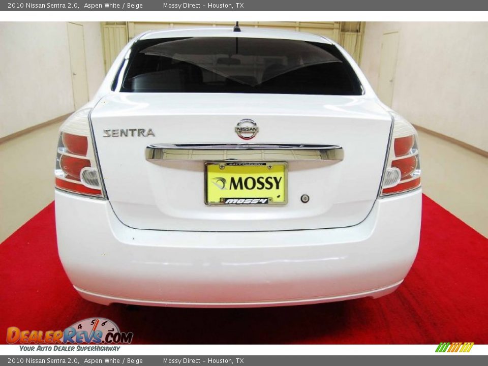 2010 Nissan Sentra 2.0 Aspen White / Beige Photo #5