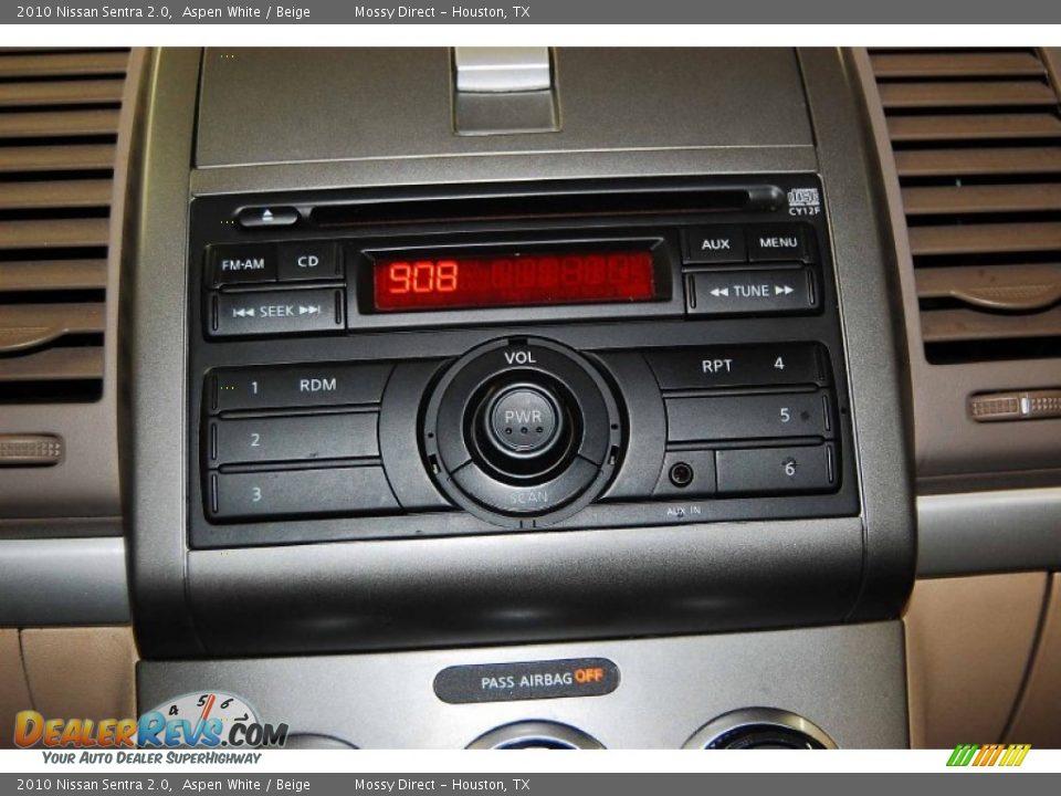 2010 Nissan Sentra 2.0 Aspen White / Beige Photo #22