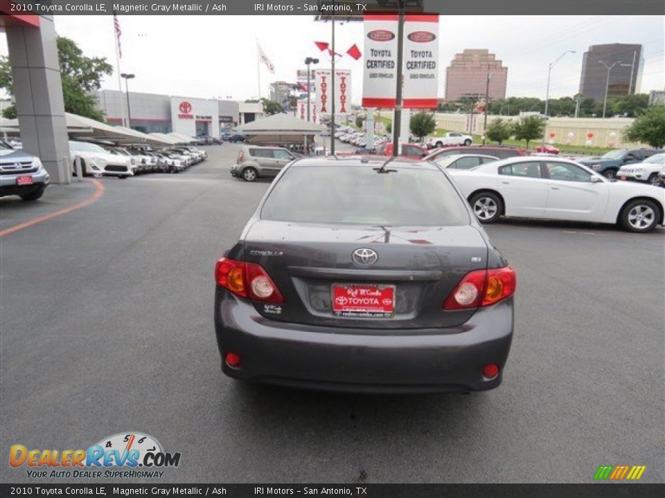 2010 Toyota Corolla LE Magnetic Gray Metallic / Ash Photo #6