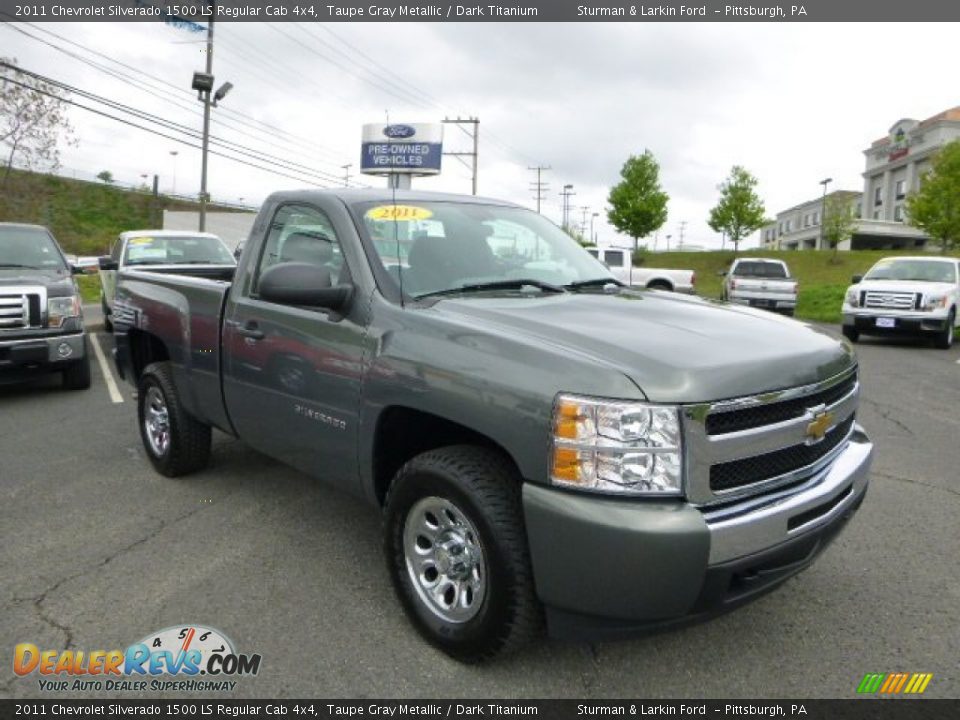 2011 Chevrolet Silverado 1500 LS Regular Cab 4x4 Taupe Gray Metallic / Dark Titanium Photo #1