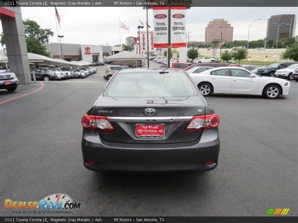 2011 Toyota Corolla LE Magnetic Gray Metallic / Ash Photo #6