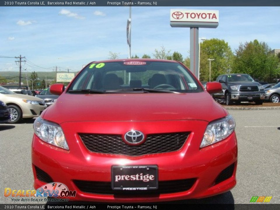 2010 Toyota Corolla LE Barcelona Red Metallic / Ash Photo #2