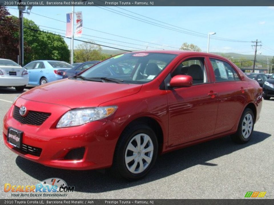 2010 Toyota Corolla LE Barcelona Red Metallic / Ash Photo #3