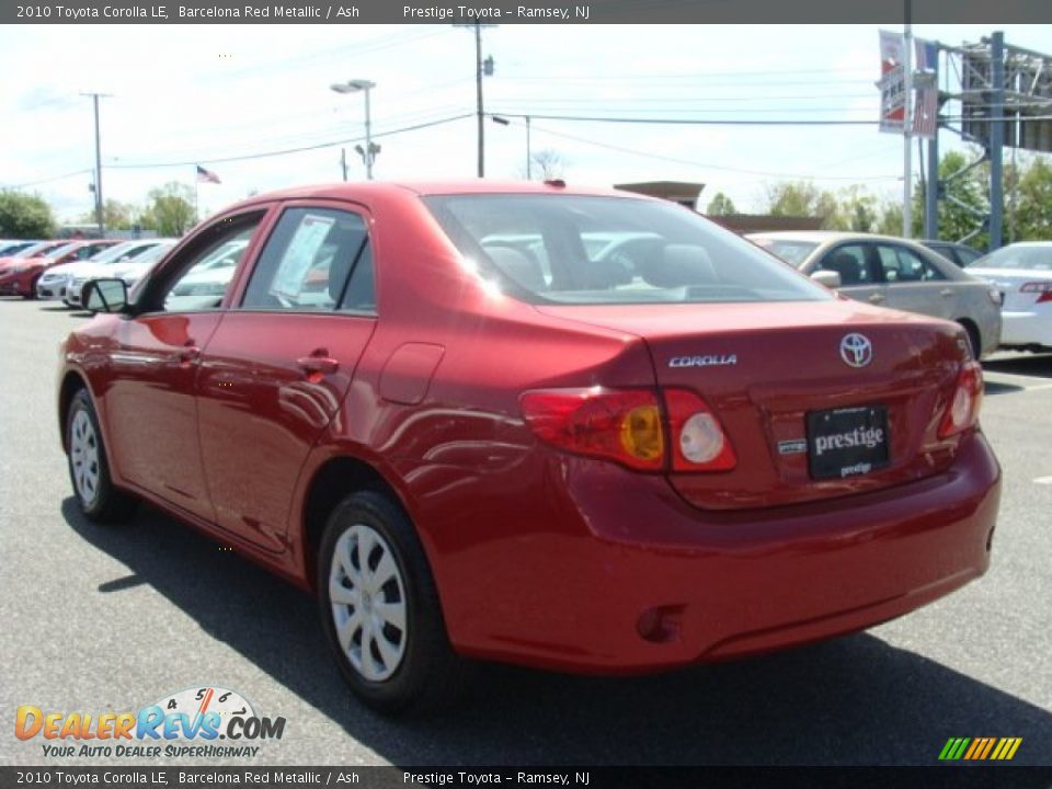 2010 Toyota Corolla LE Barcelona Red Metallic / Ash Photo #4
