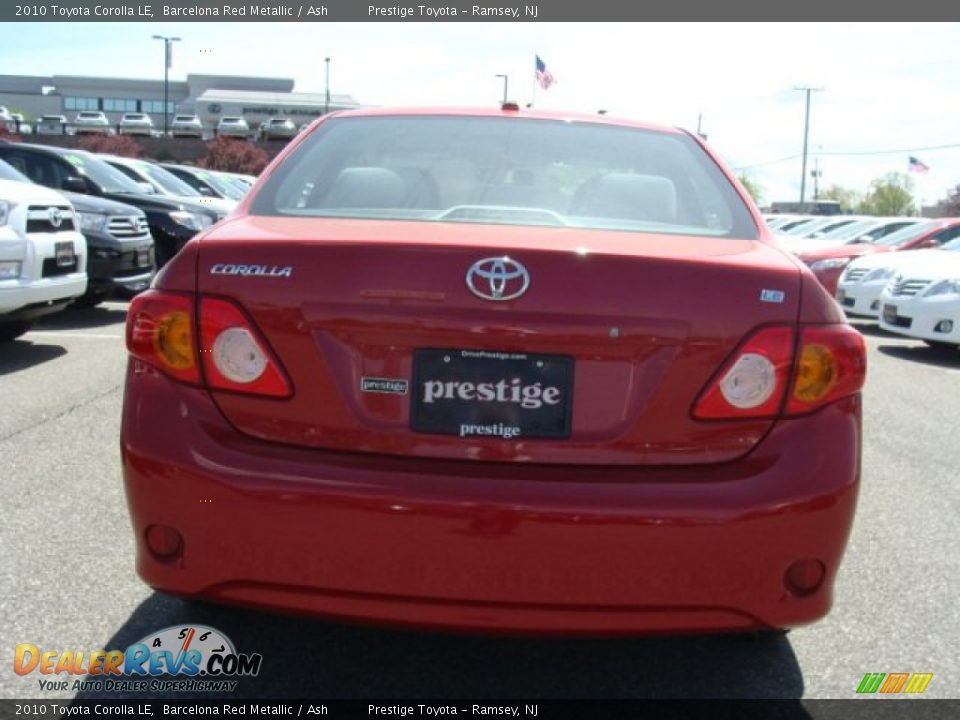 2010 Toyota Corolla LE Barcelona Red Metallic / Ash Photo #5