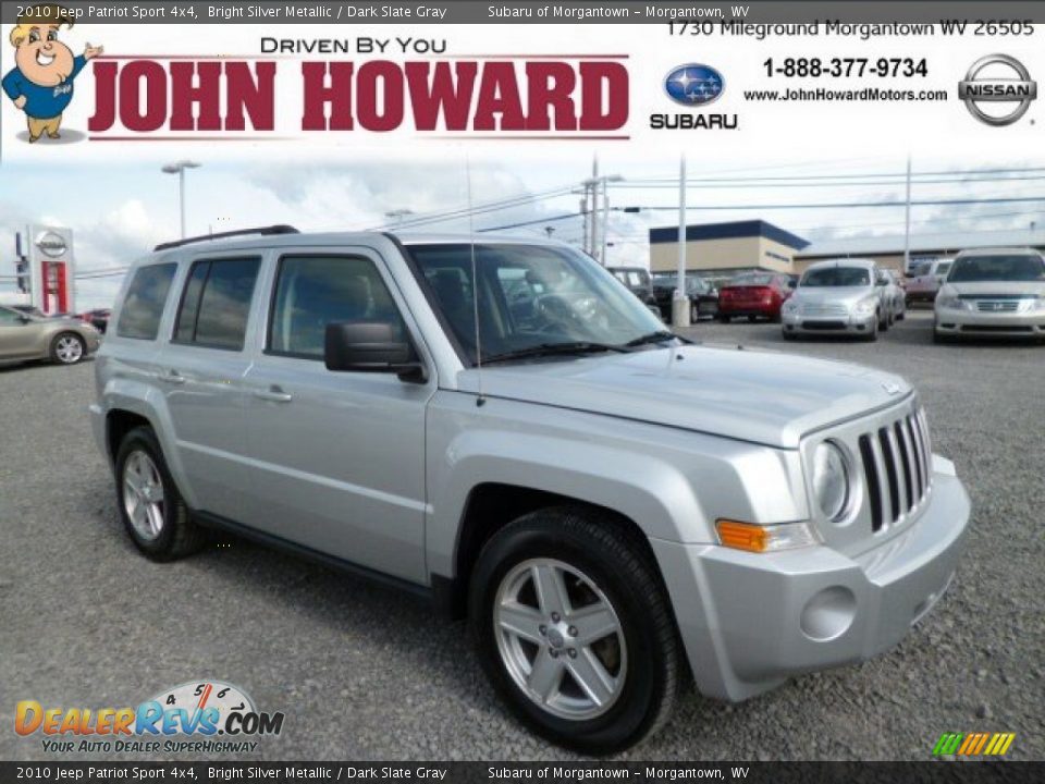 2010 Jeep Patriot Sport 4x4 Bright Silver Metallic / Dark Slate Gray Photo #1