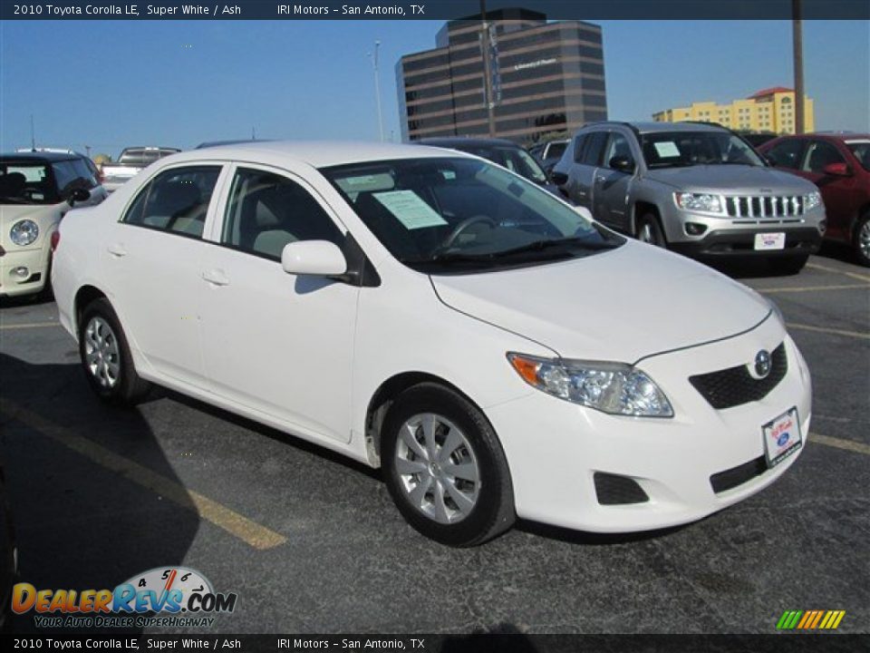 2010 Toyota Corolla LE Super White / Ash Photo #1
