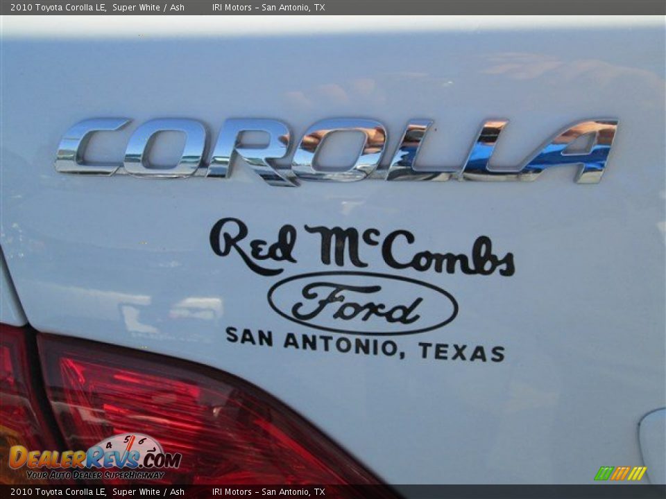 2010 Toyota Corolla LE Super White / Ash Photo #2