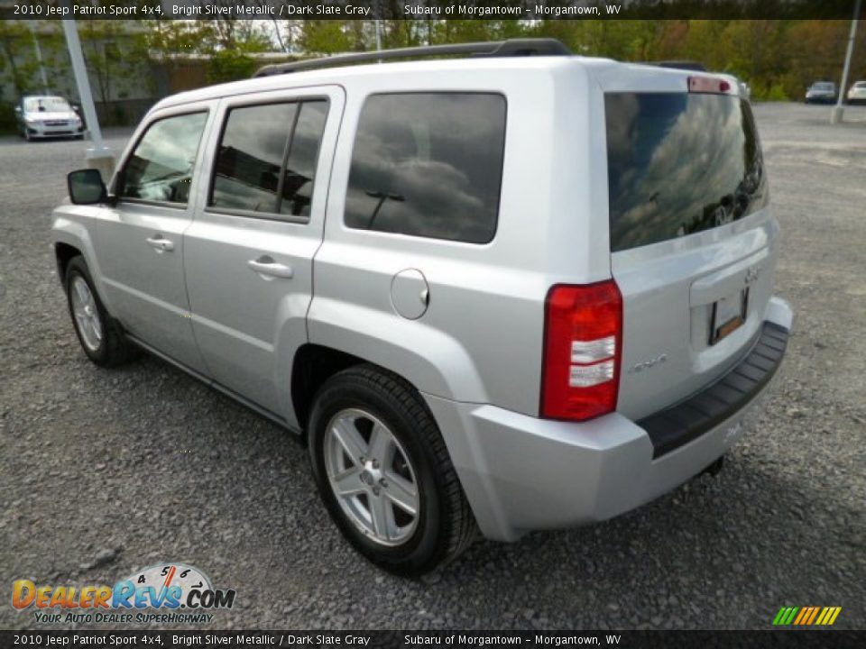 2010 Jeep Patriot Sport 4x4 Bright Silver Metallic / Dark Slate Gray Photo #9