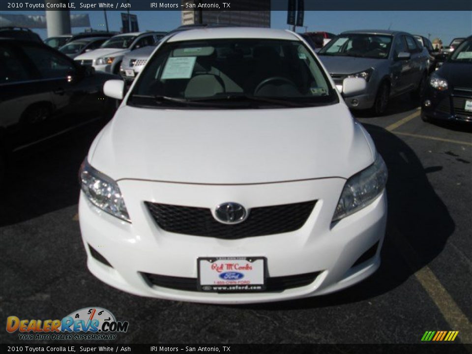 2010 Toyota Corolla LE Super White / Ash Photo #4