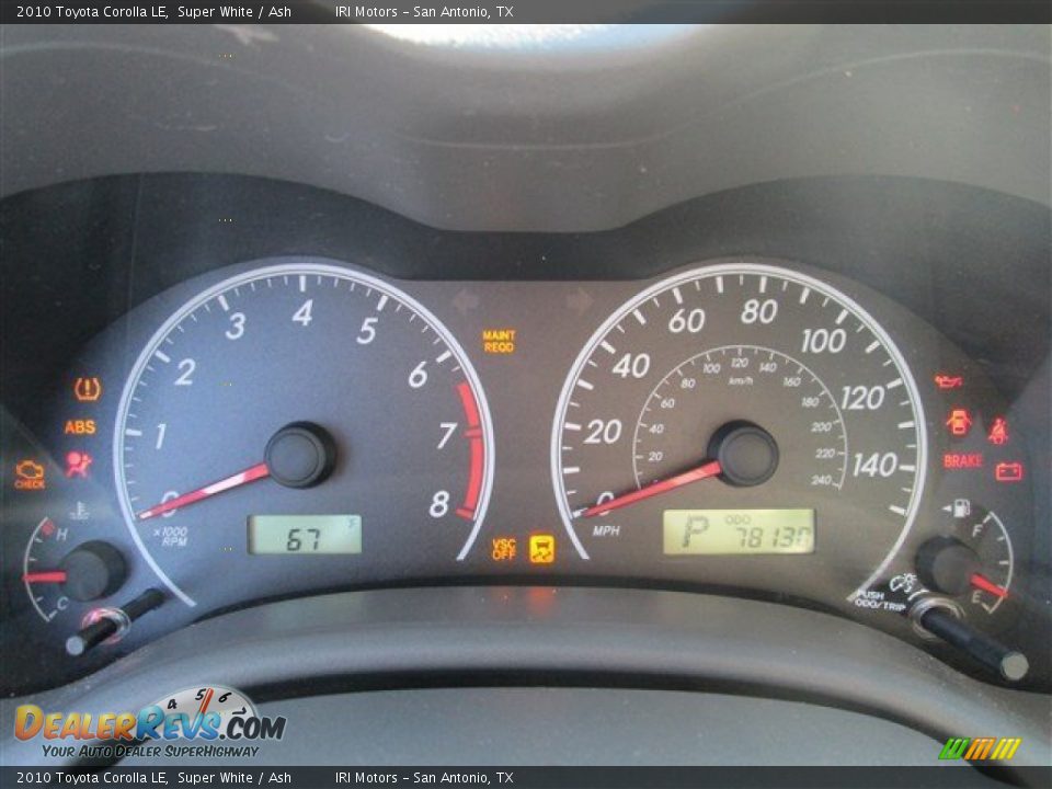 2010 Toyota Corolla LE Super White / Ash Photo #15