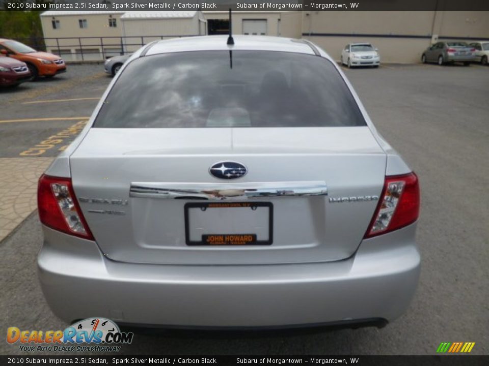 2010 Subaru Impreza 2.5i Sedan Spark Silver Metallic / Carbon Black Photo #10