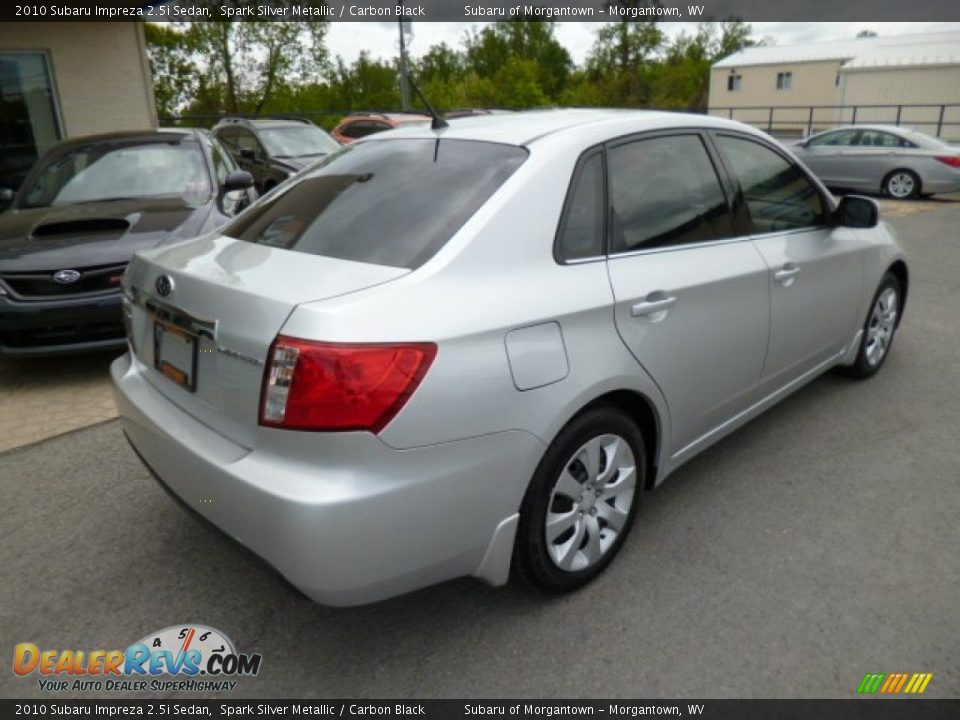 2010 Subaru Impreza 2.5i Sedan Spark Silver Metallic / Carbon Black Photo #11