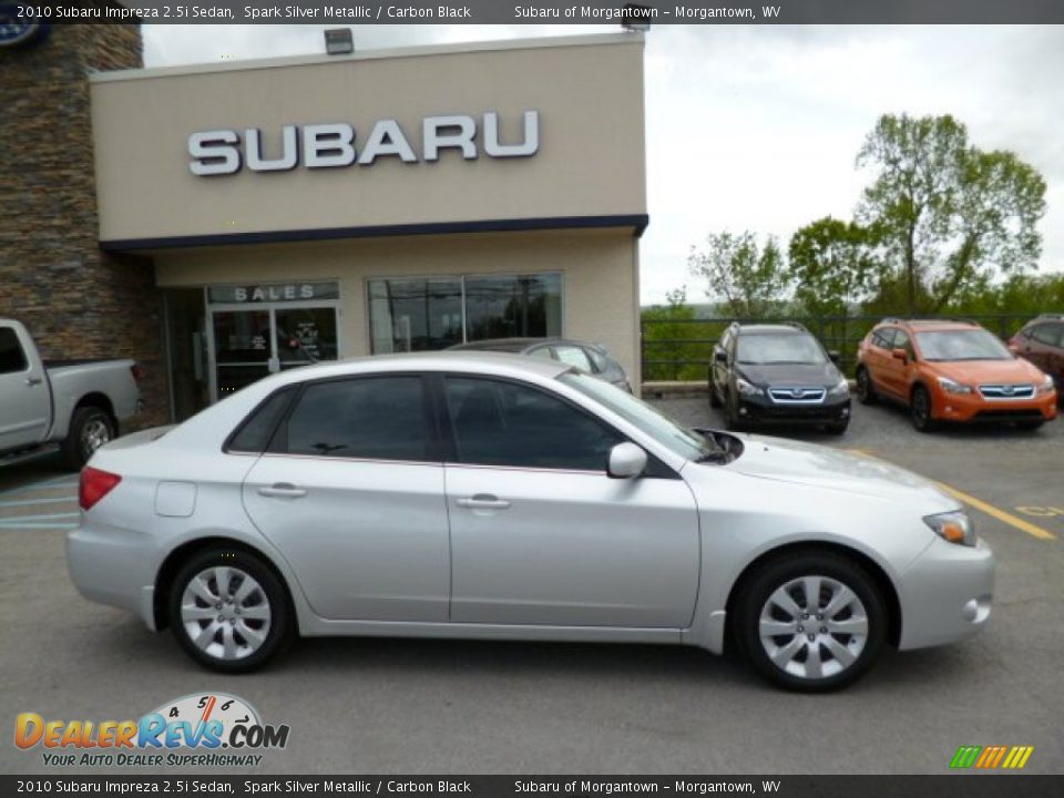 2010 Subaru Impreza 2.5i Sedan Spark Silver Metallic / Carbon Black Photo #12