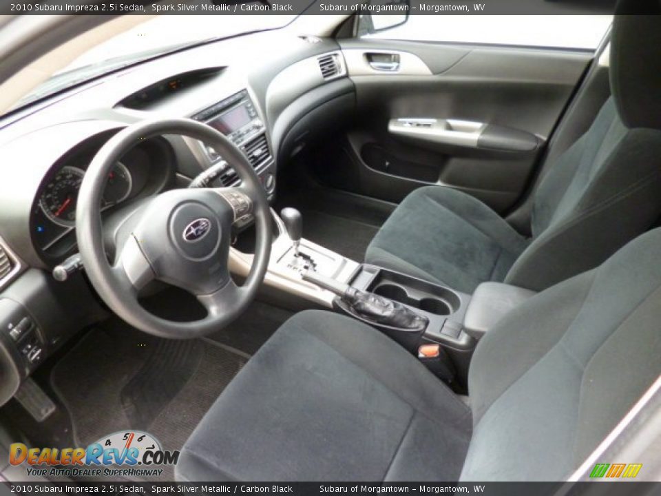 2010 Subaru Impreza 2.5i Sedan Spark Silver Metallic / Carbon Black Photo #16