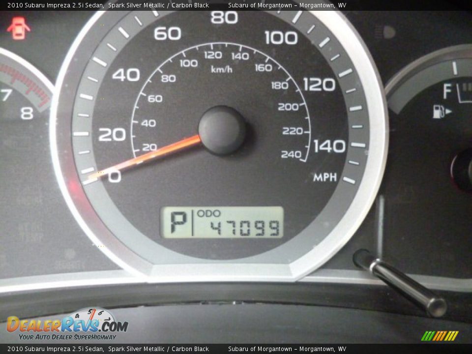 2010 Subaru Impreza 2.5i Sedan Spark Silver Metallic / Carbon Black Photo #20
