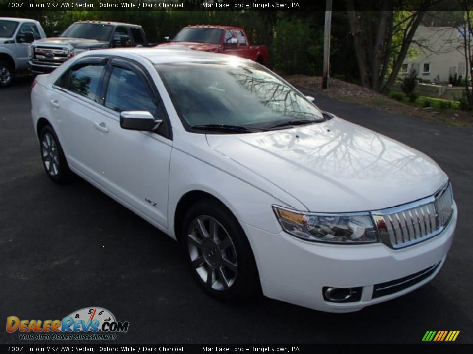 2007 Lincoln MKZ AWD Sedan Oxford White / Dark Charcoal Photo #3