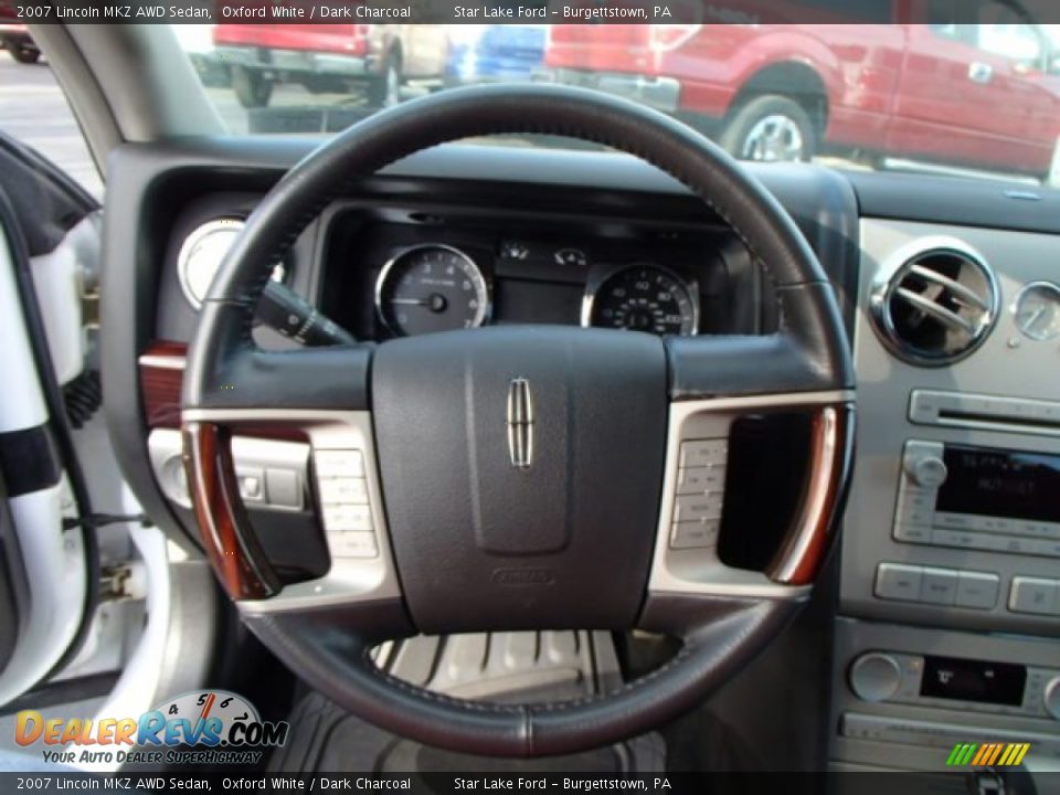 2007 Lincoln MKZ AWD Sedan Oxford White / Dark Charcoal Photo #13