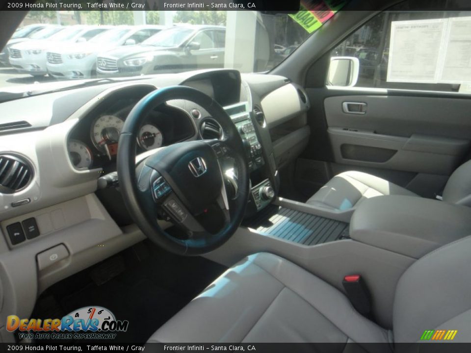 2009 Honda Pilot Touring Taffeta White / Gray Photo #9