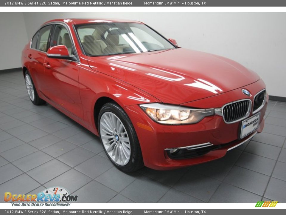 2012 BMW 3 Series 328i Sedan Melbourne Red Metallic / Venetian Beige Photo #1