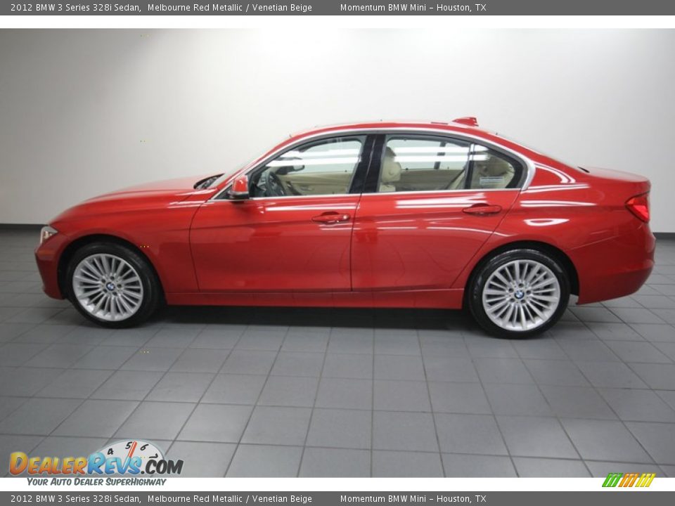 2012 BMW 3 Series 328i Sedan Melbourne Red Metallic / Venetian Beige Photo #2