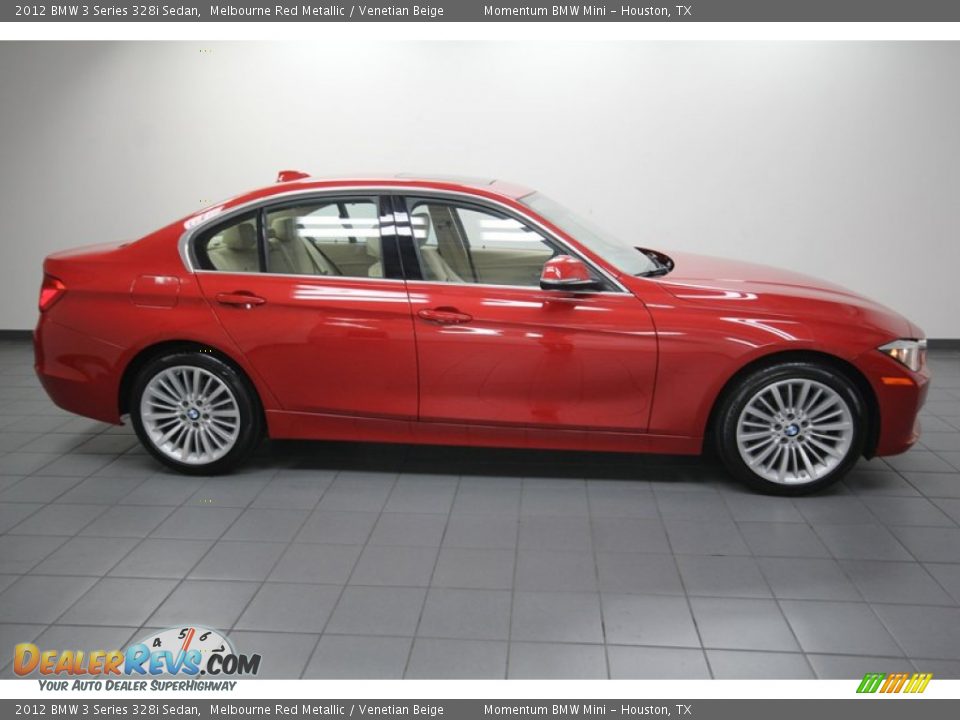 2012 BMW 3 Series 328i Sedan Melbourne Red Metallic / Venetian Beige Photo #7