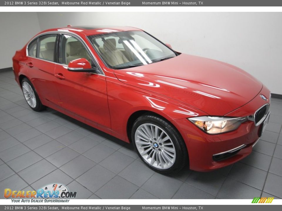 2012 BMW 3 Series 328i Sedan Melbourne Red Metallic / Venetian Beige Photo #8