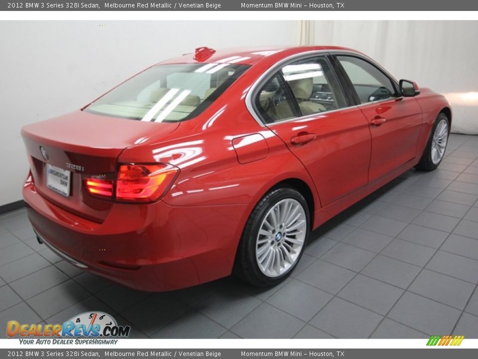 2012 BMW 3 Series 328i Sedan Melbourne Red Metallic / Venetian Beige Photo #11