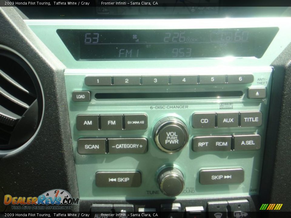 2009 Honda Pilot Touring Taffeta White / Gray Photo #34