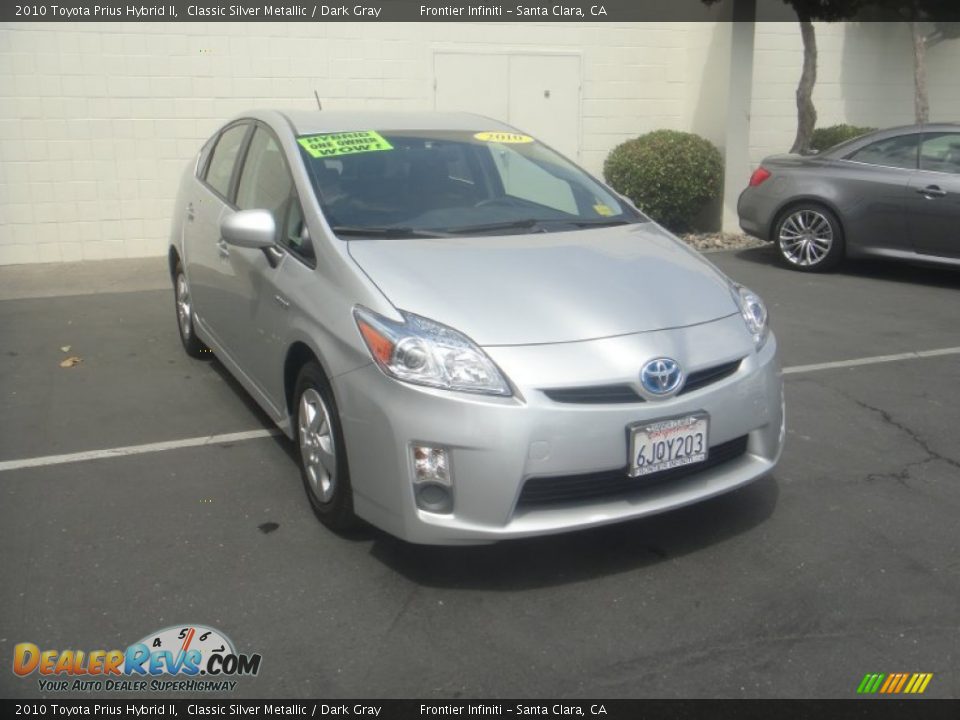 2010 Toyota Prius Hybrid II Classic Silver Metallic / Dark Gray Photo #3